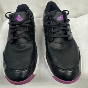 Adidas | women's purple and black Traxion golf tie up‎ shoes | size 6 |